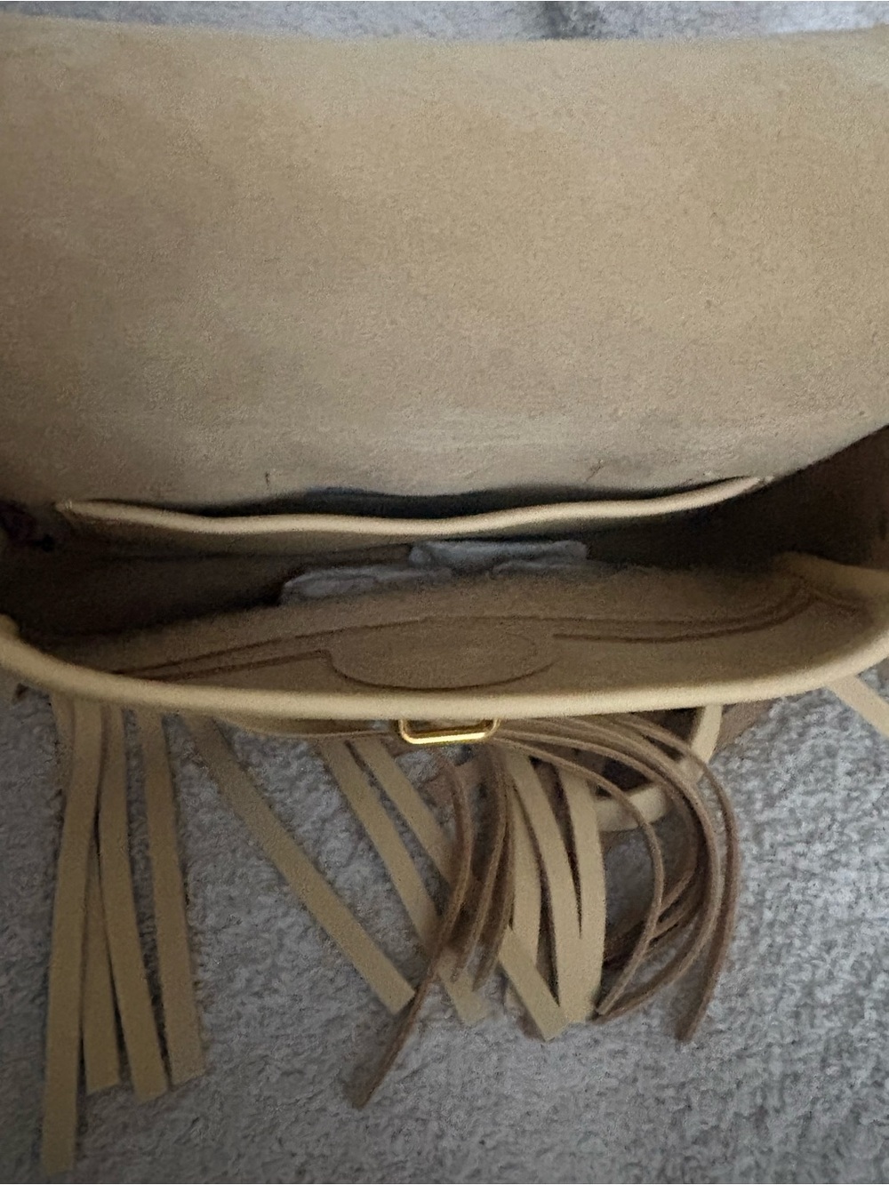 Dooney & Bourke Lulu Fiona Fringe Crossbody Bag in Cream NWT - Picture 8 of 16